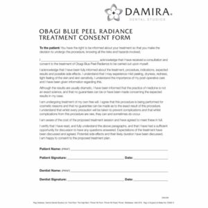 DDS 009 Obagi Blue Peel Radiance Treatment Consent